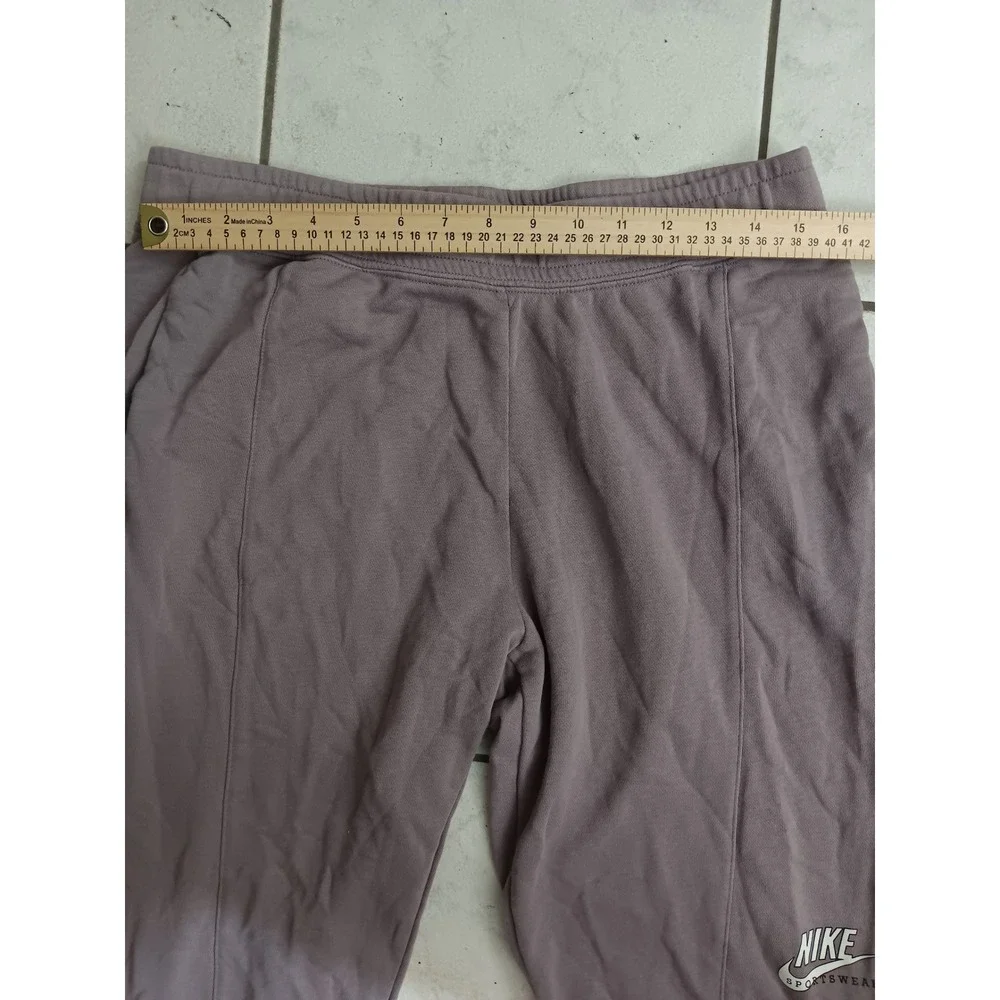 Nike Heritage French Colorblock Jogger Pants Women's Size Large Lavender‎ Gray